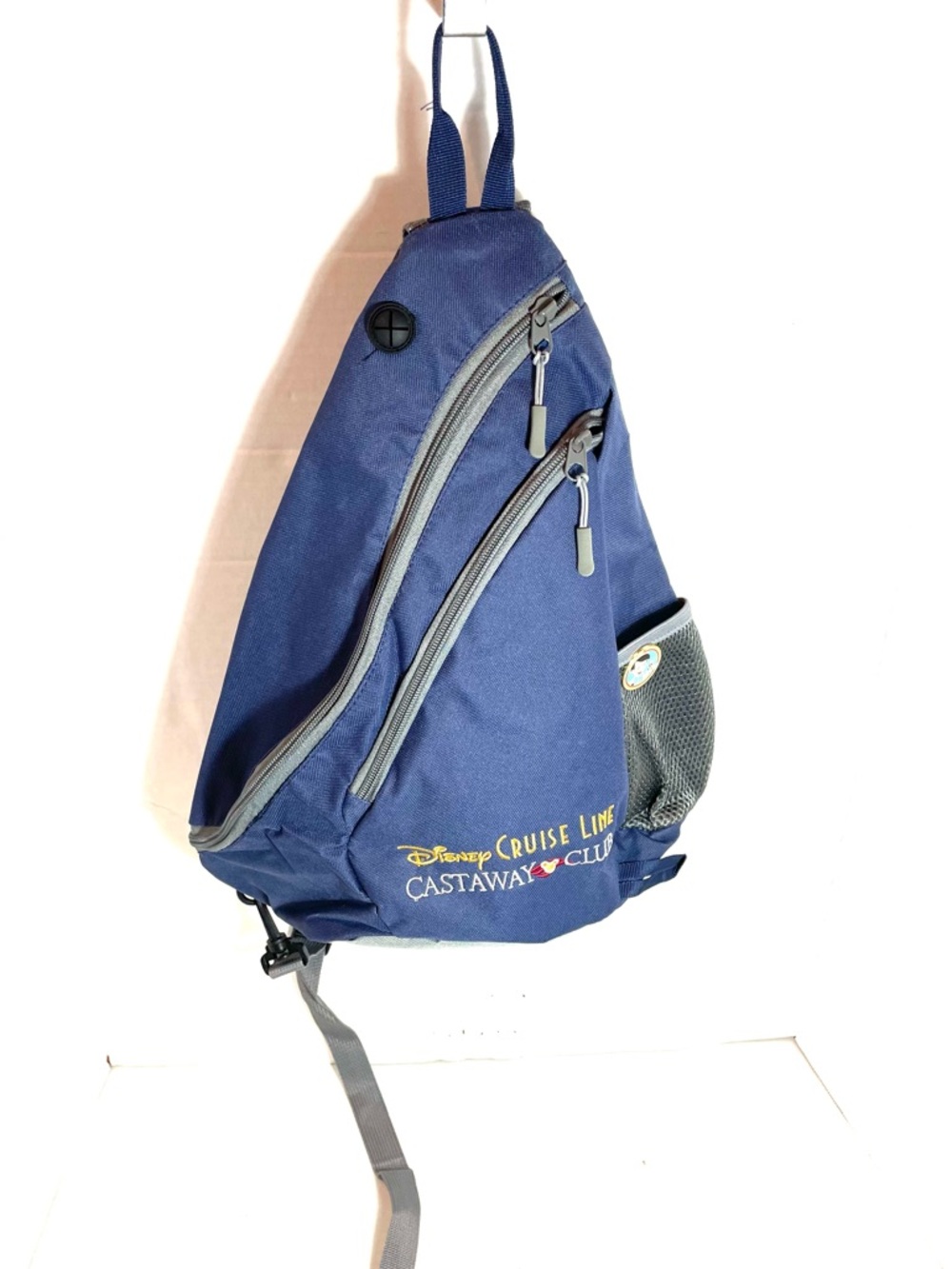 Disney Cruise Line Castaway Club Sling Backpack + Pinocchio Jiminy Cricket Pin